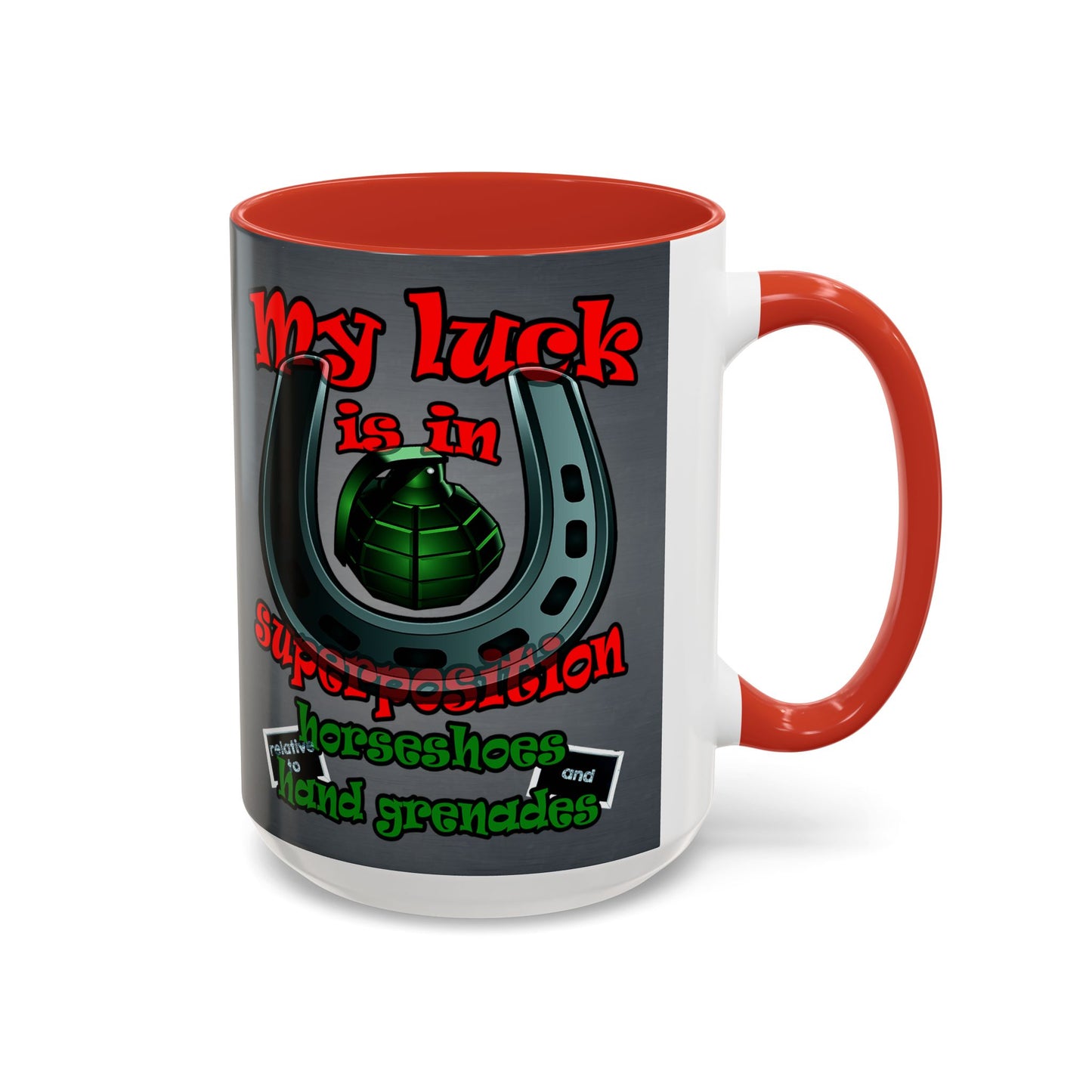 my luck - Accent Mug (grey-light grey)