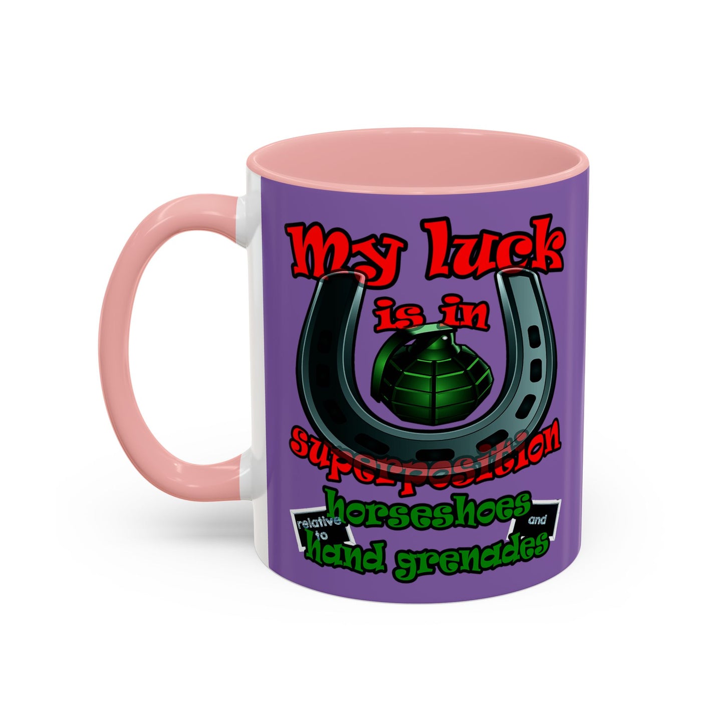 my luck - Accent Mug (light purple)