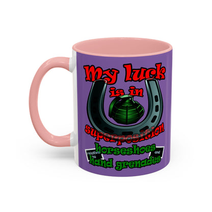 my luck - Accent Mug (light purple)