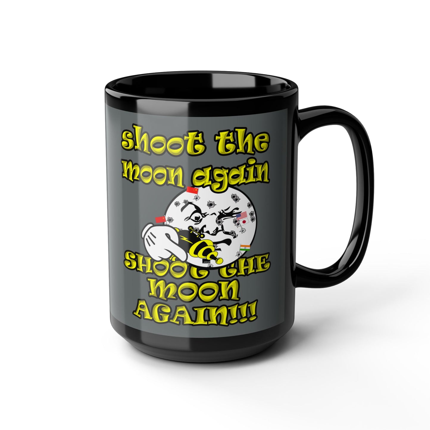 shoot the moon again - Black Mug (dark grey)