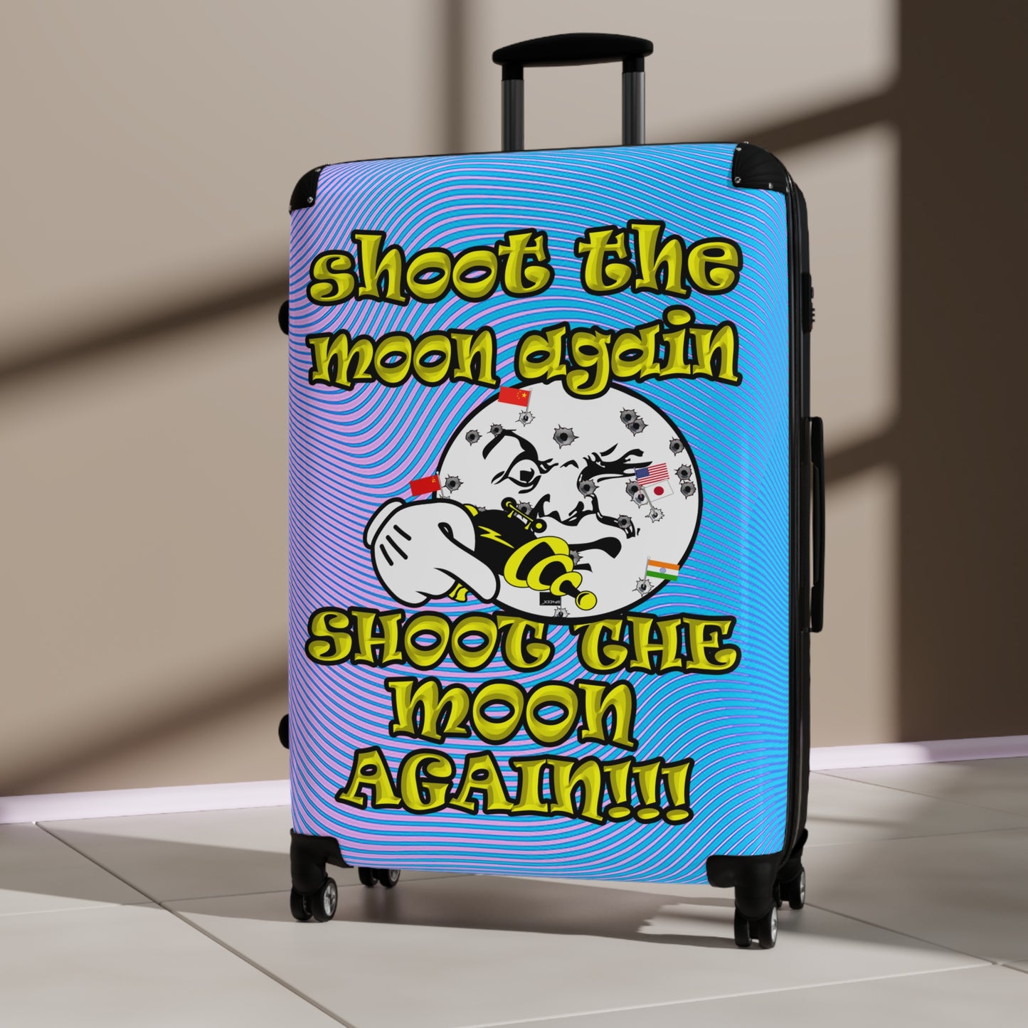 shoot the moon again - Suitcase (light blue-purple wave)