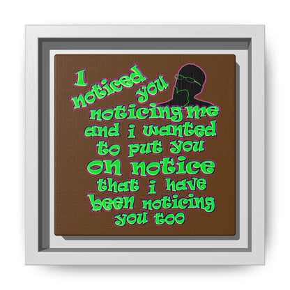 noticed you noticing - framed canvas art (brown)