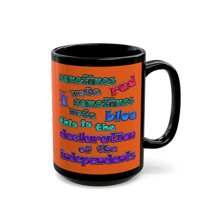 declaration of the independents - Black Mug (orange)