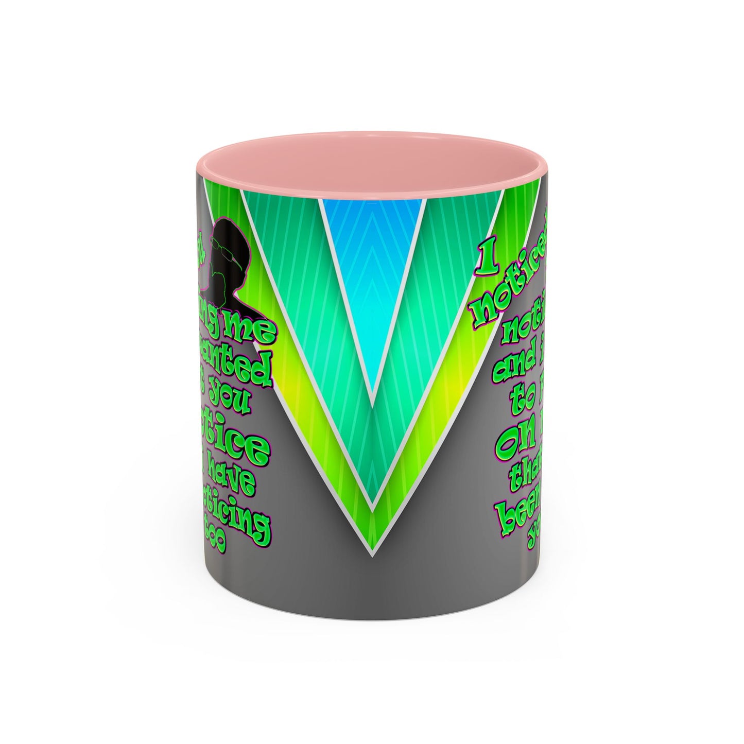 noticed you noticing - Accent Mug (rainbow split)