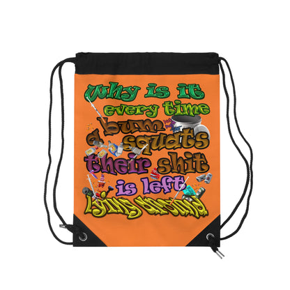the bum's shit - Drawstring Bag (crusta)
