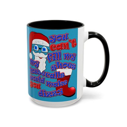 santa's shoes - Accent Mug (turquoise)