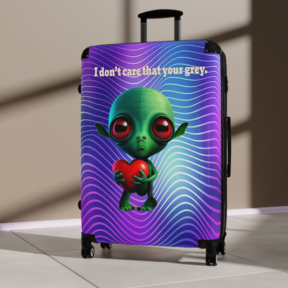 I don't care that your grey - Suitcase (purple wave)