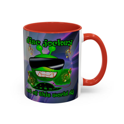 disc jockey - Accent Mug (grey-pink wave)