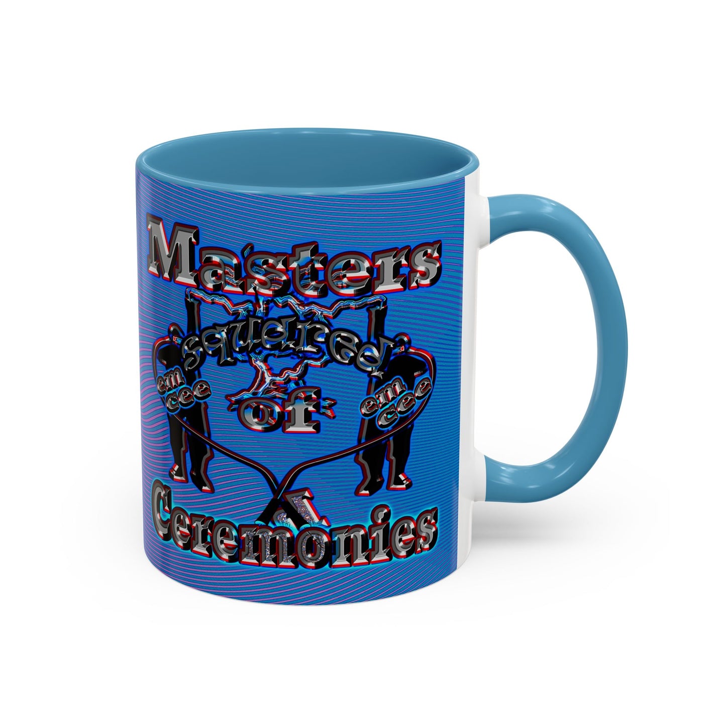 em cee squared - Accent Mug (light blue-purple wave)