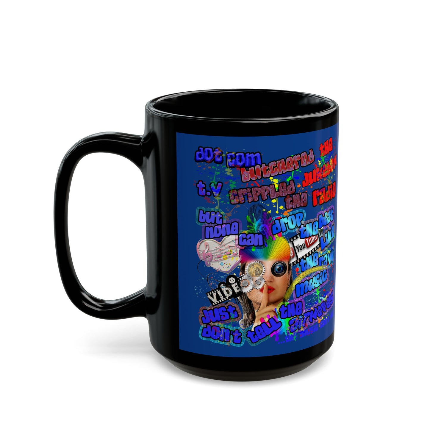 drop the beat - Black Mug (dark blue)
