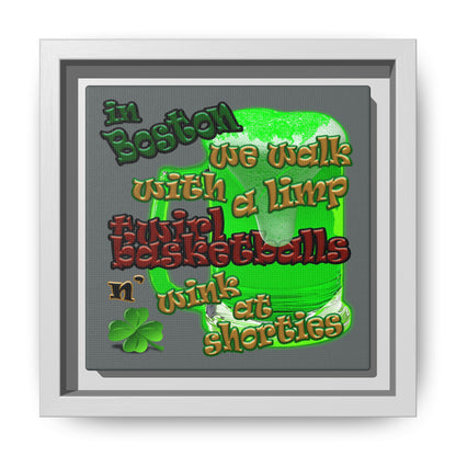 celtics logo - framed canvas art (dark grey)