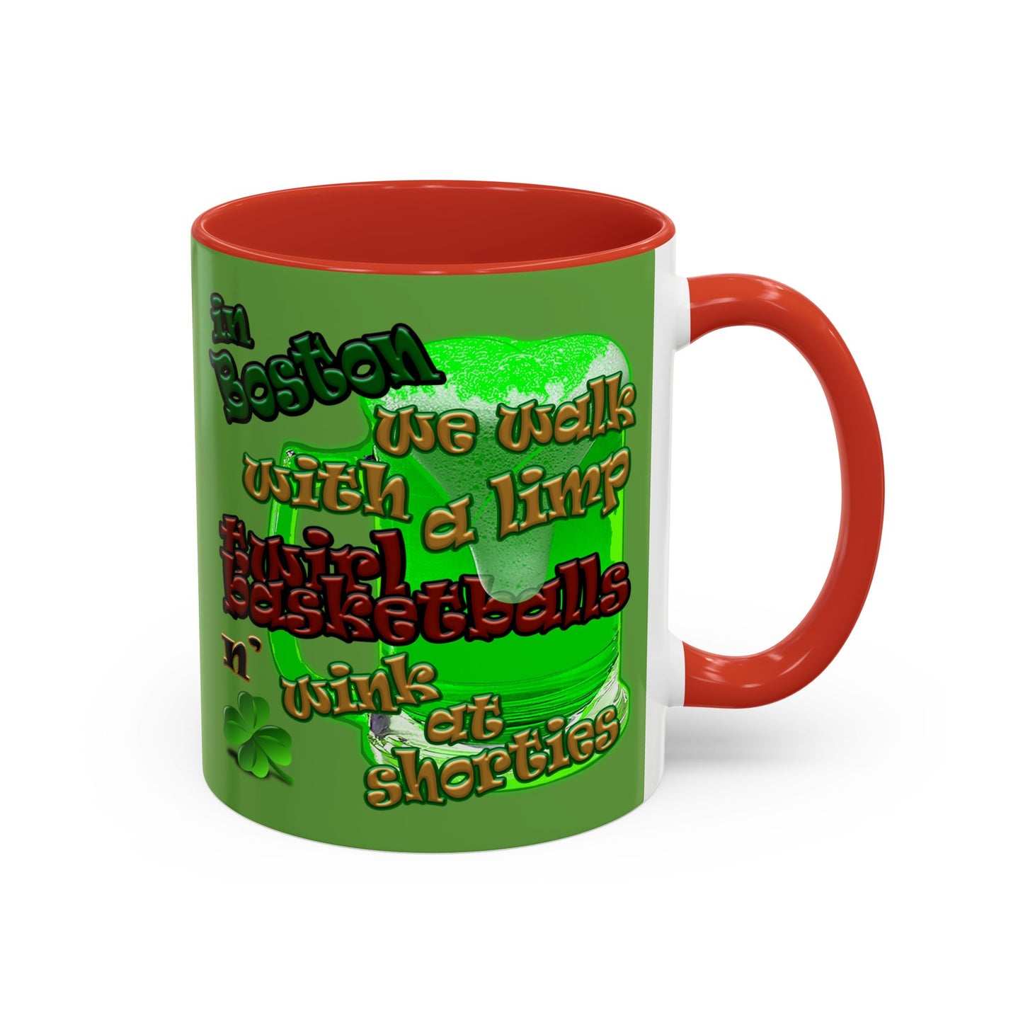 celtics logo - Accent Mug (green)