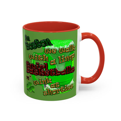 celtics logo - Accent Mug (green)
