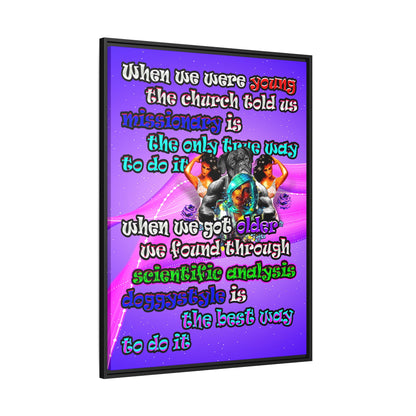doggystyle - framed canvas art (purple-pink wave)