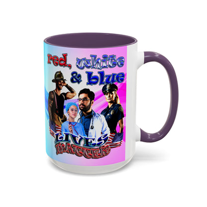 rw&b lives matter - Accent Mug (light blue-pink wave)