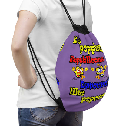 popping like popcorn - Drawstring Bag (light purple)