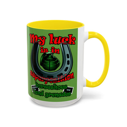 my luck - Accent Mug (green)