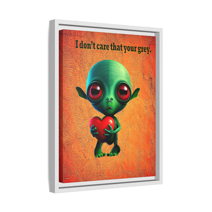 I don't care that your grey - framed canvas art (burnt orange)