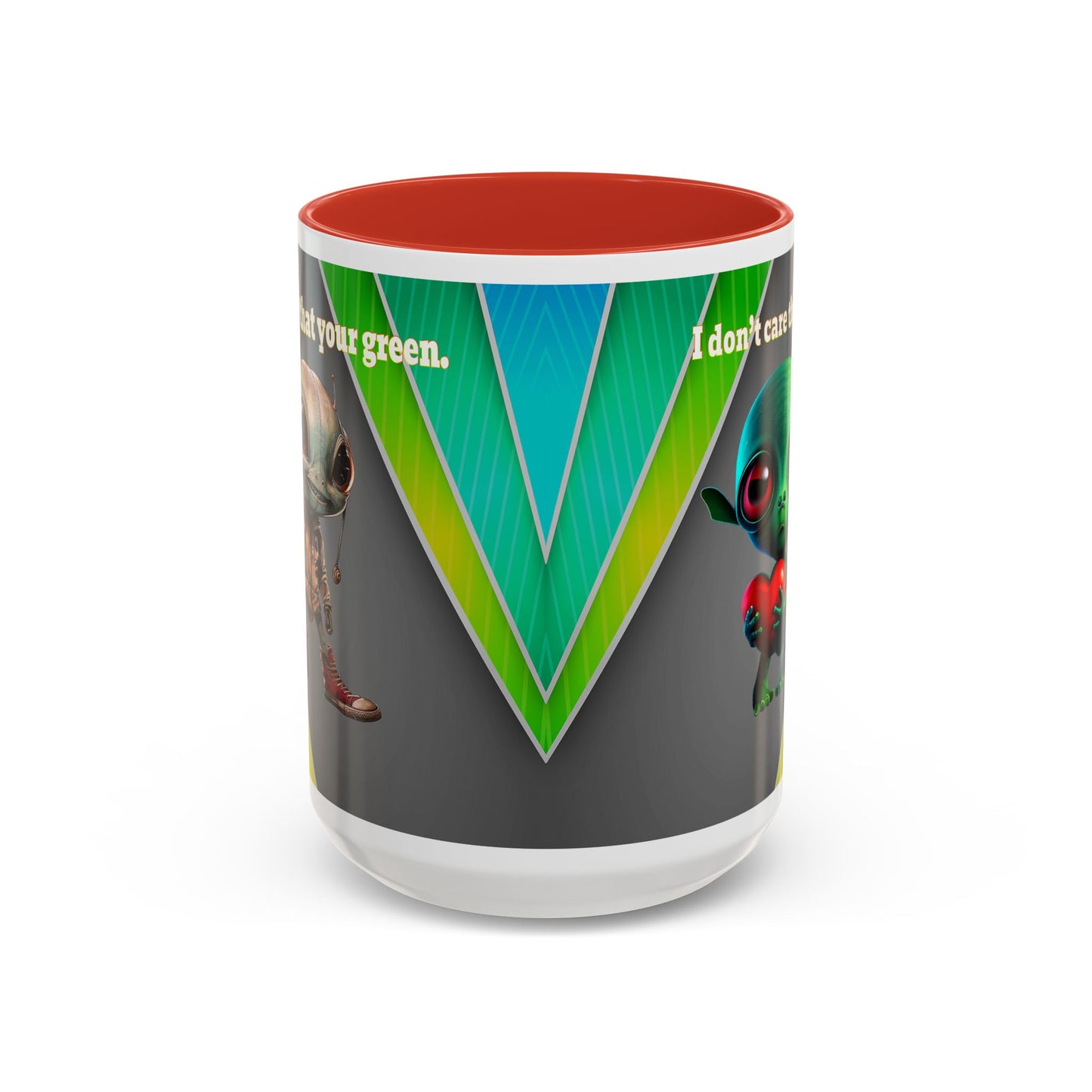 I don't care that your grey - Accent Mug (rainbow split)