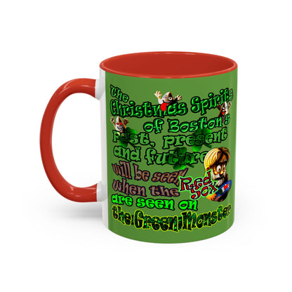 christmas spirits of boston - Accent Mug (green)