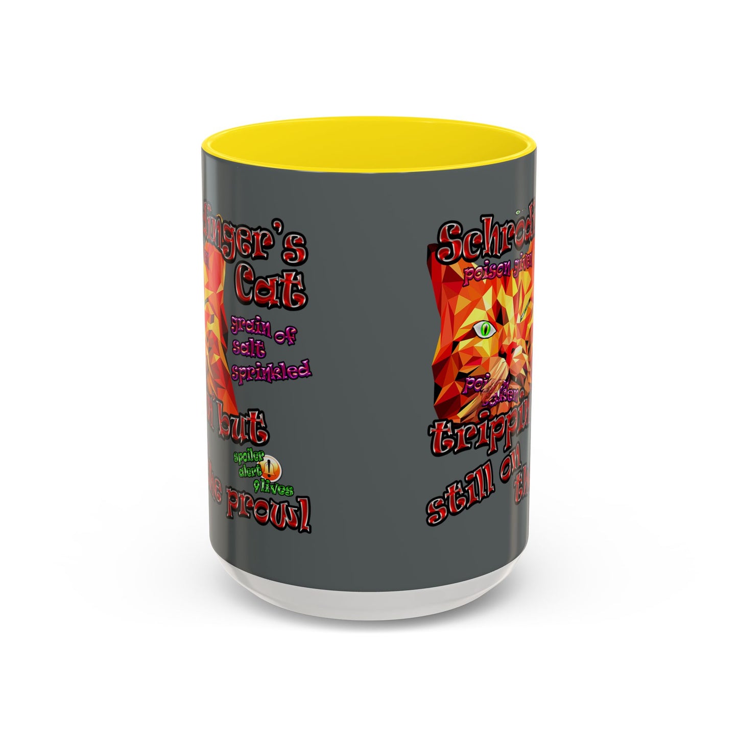 schrodinger's cat - Accent Mug (dark grey)