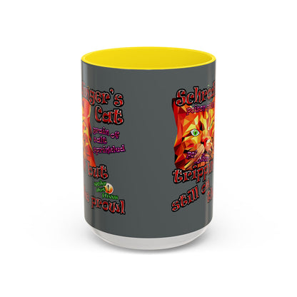 schrodinger's cat - Accent Mug (dark grey)