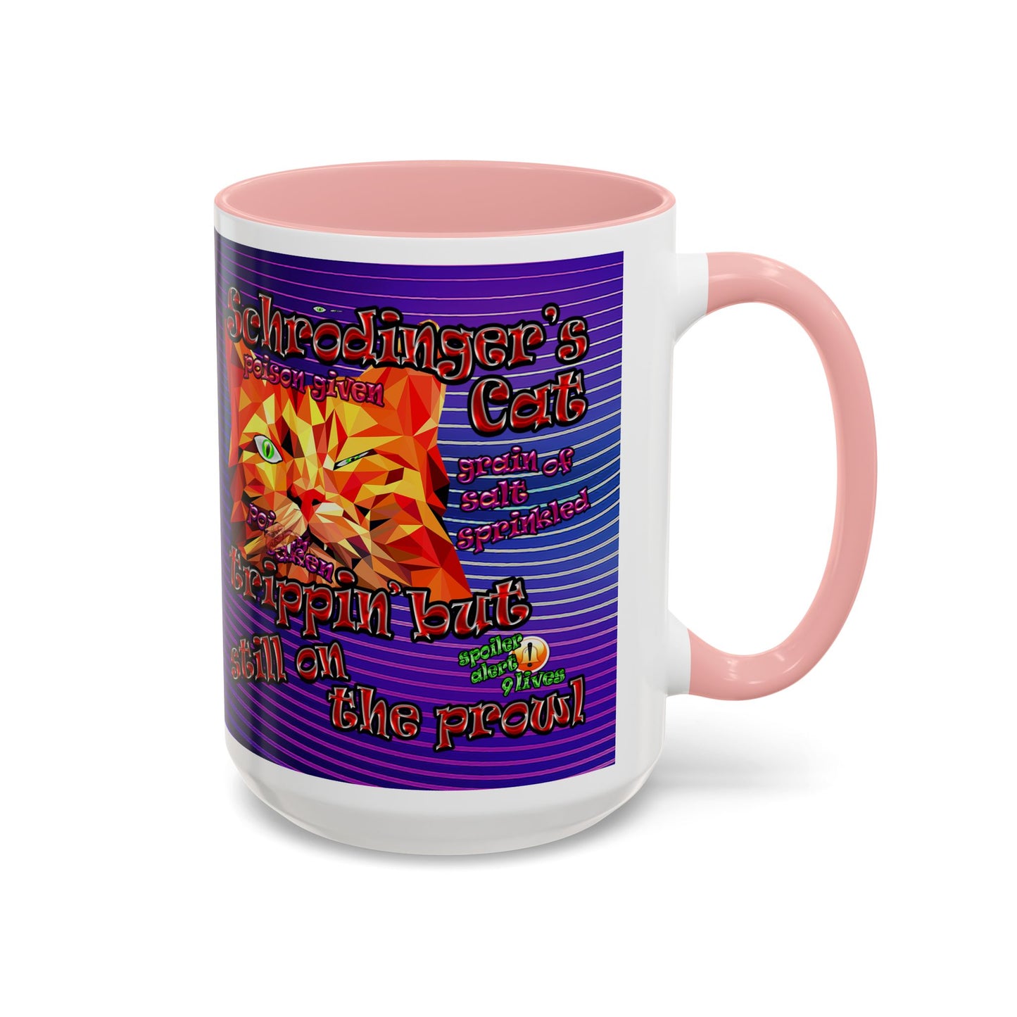 schrodinger's cat - Accent Mug (purple wave)