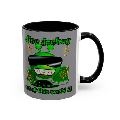 disc jockey - Accent Mug (grey)