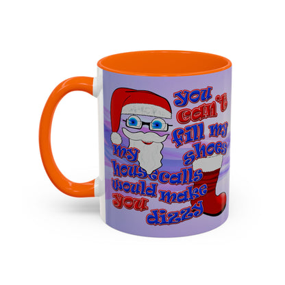 santa's shoes - Accent Mug (light blue-pink wave)