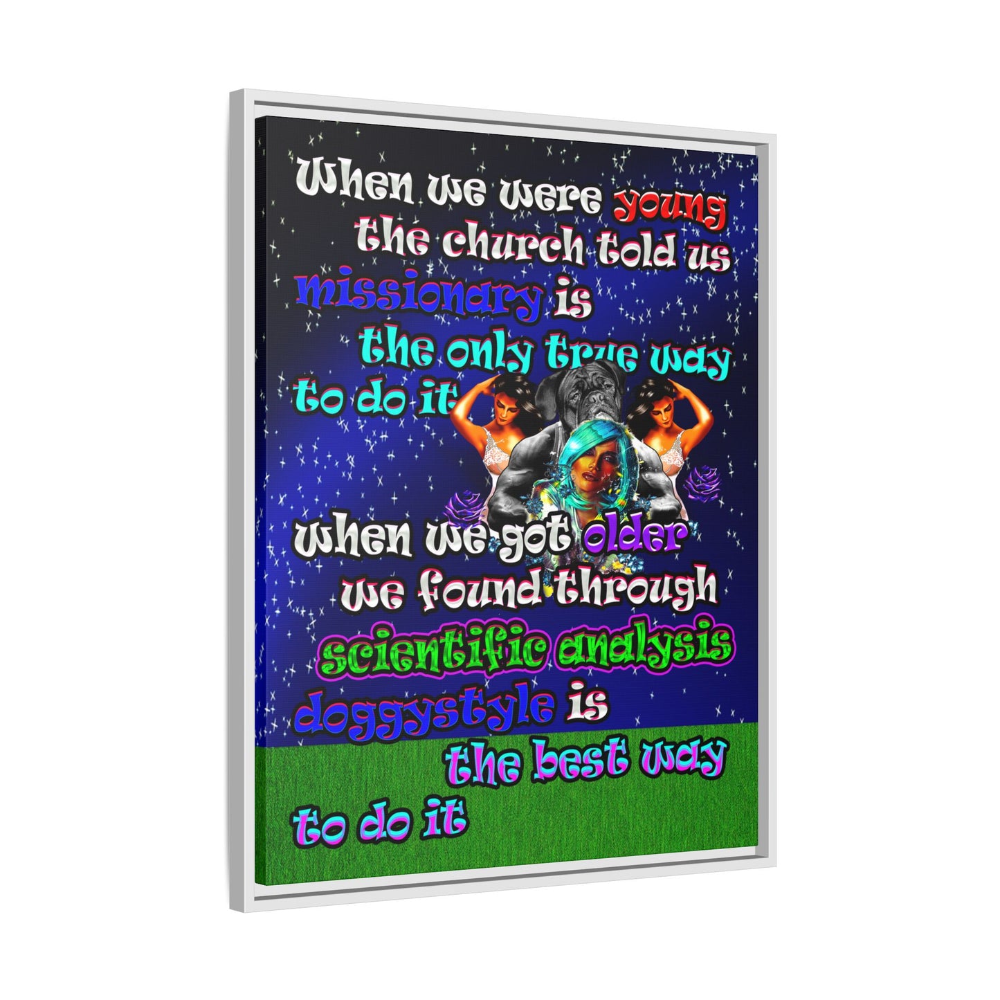 doggystyle - framed canvas art ('snoops' background)