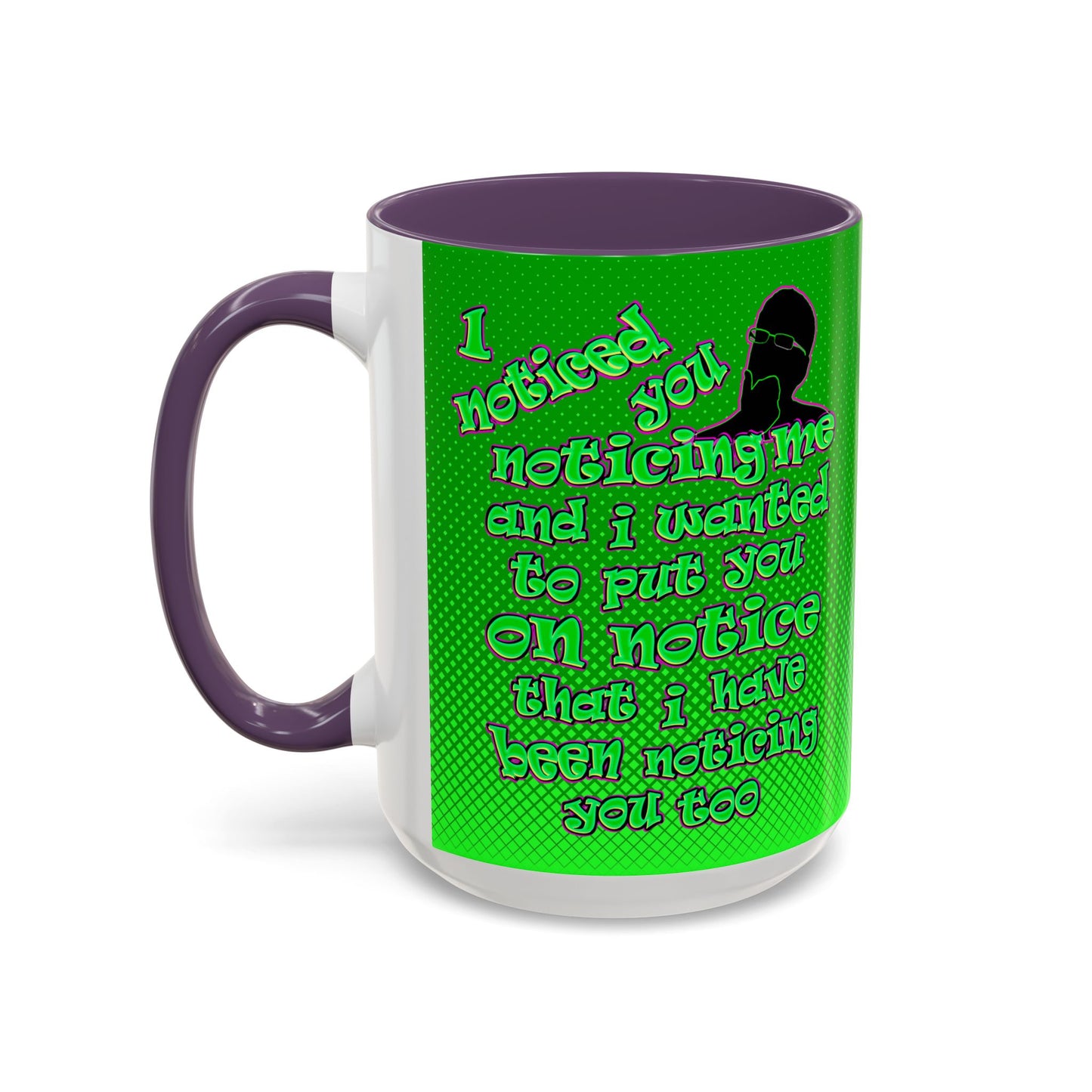 noticed you noticing - Accent Mug (logo green)