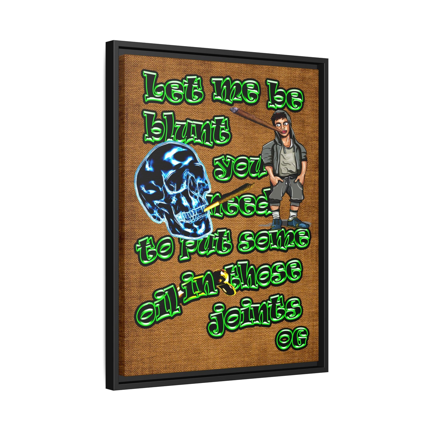 og - framed canvas art (brown papyrus)