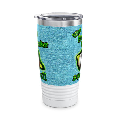 green monster - Ringneck Tumbler, 20oz (faded blue)