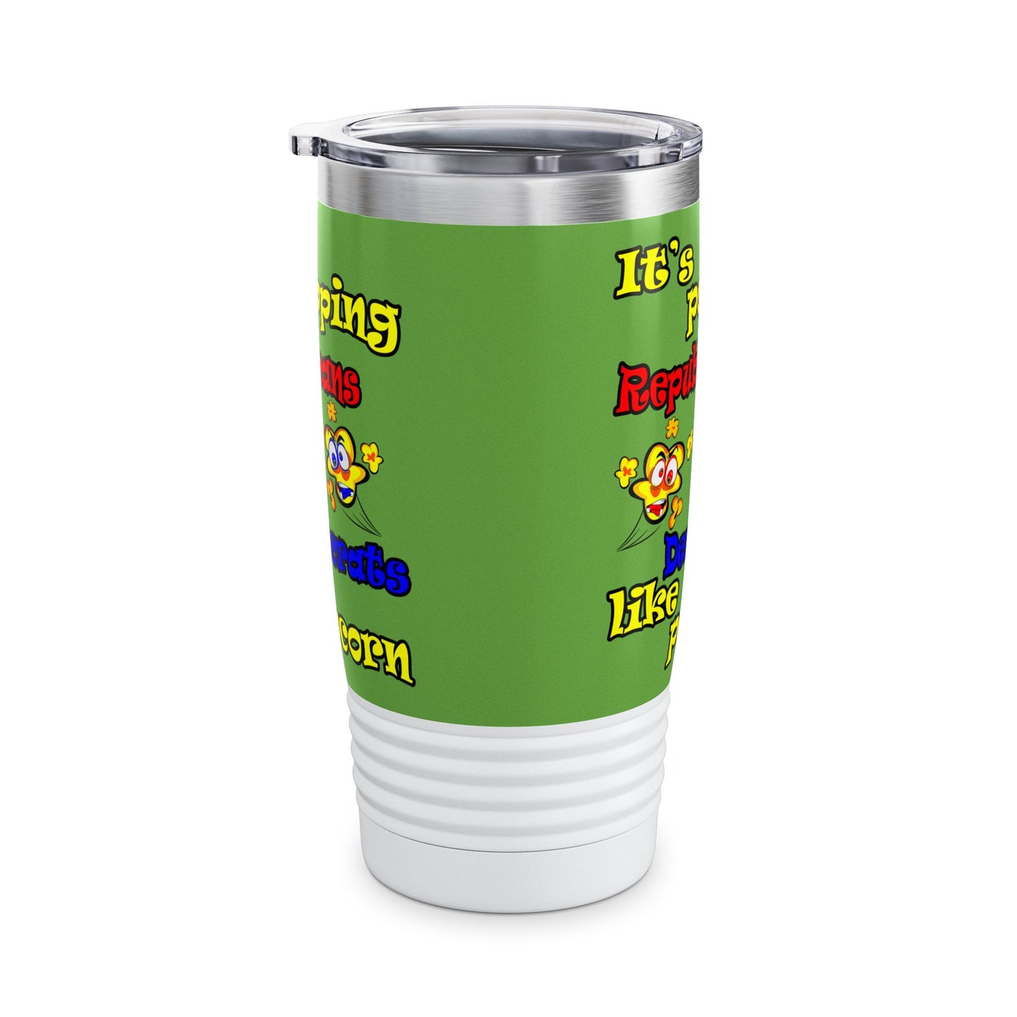 popping like popcorn - Ringneck Tumbler, 20oz (green)