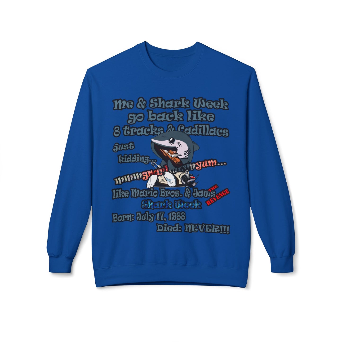 shark week - Unisex Midweight Softstyle Fleece Crewneck Sweatshirt