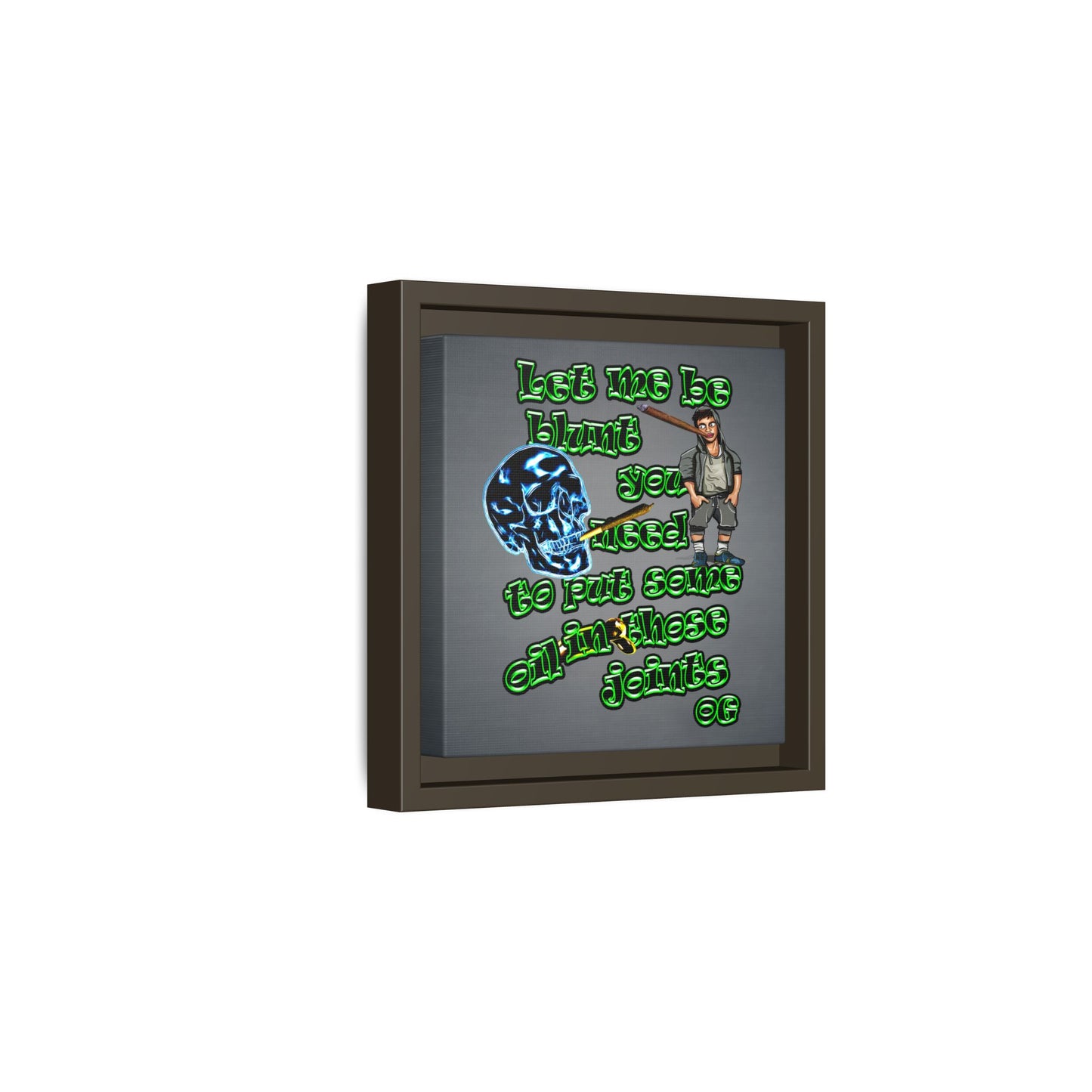 og - framed canvas art (grey-light grey)