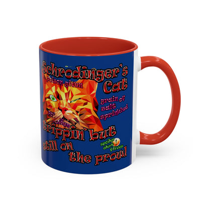 schrodinger's cat - Accent Mug (dark blue)