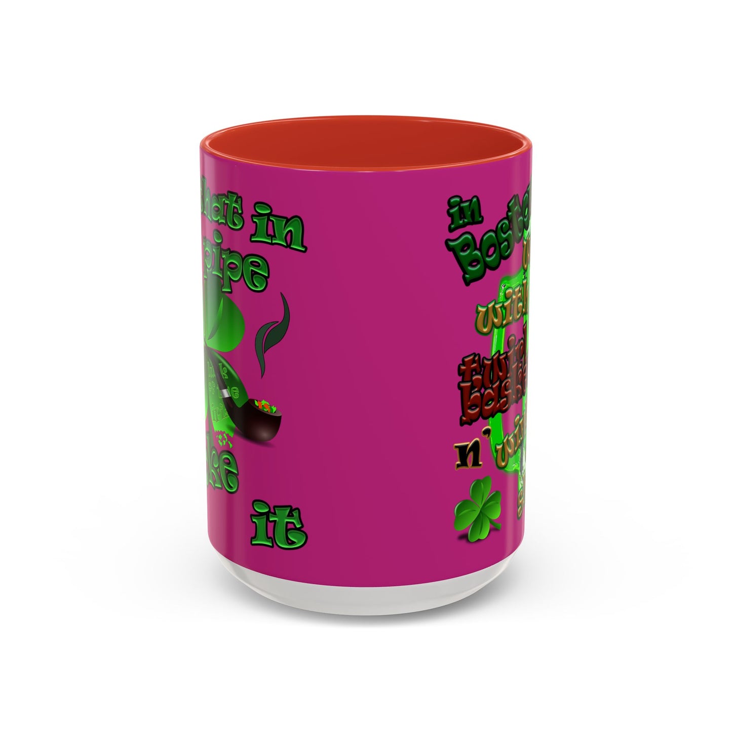 celtics logo - Accent Mug (pink)