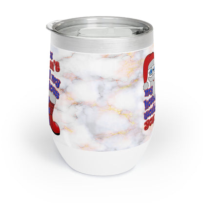 santa's shoes - Chill Wine Tumbler (white marble)