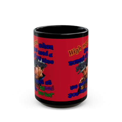 high noon - Black Mug (dark red)
