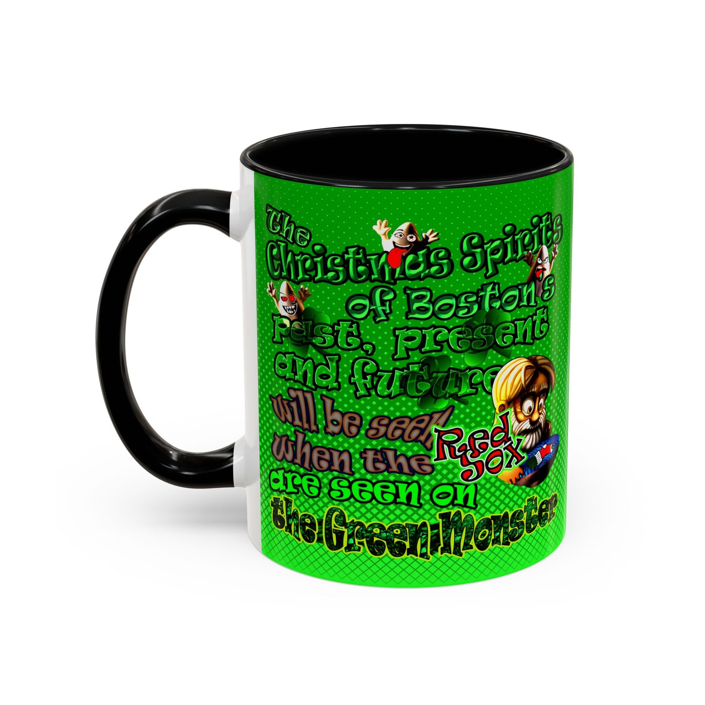 christmas spirits of boston - Accent Mug (logo green)