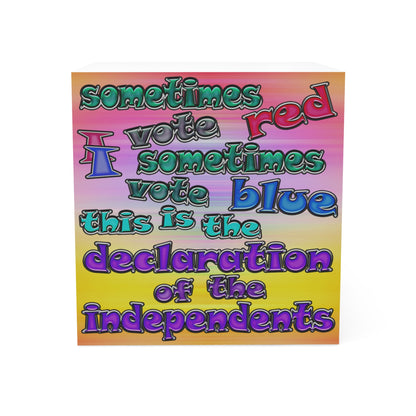 declaration of the independents - note cube (color blur)