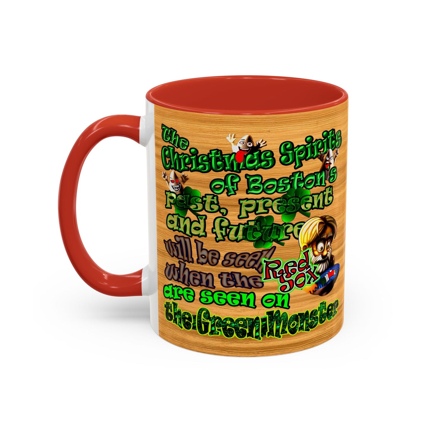 christmas spirits of boston - Accent Mug (butterscotch wood finish)