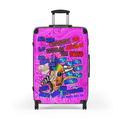 drop the beat - Suitcase (pink swirl)