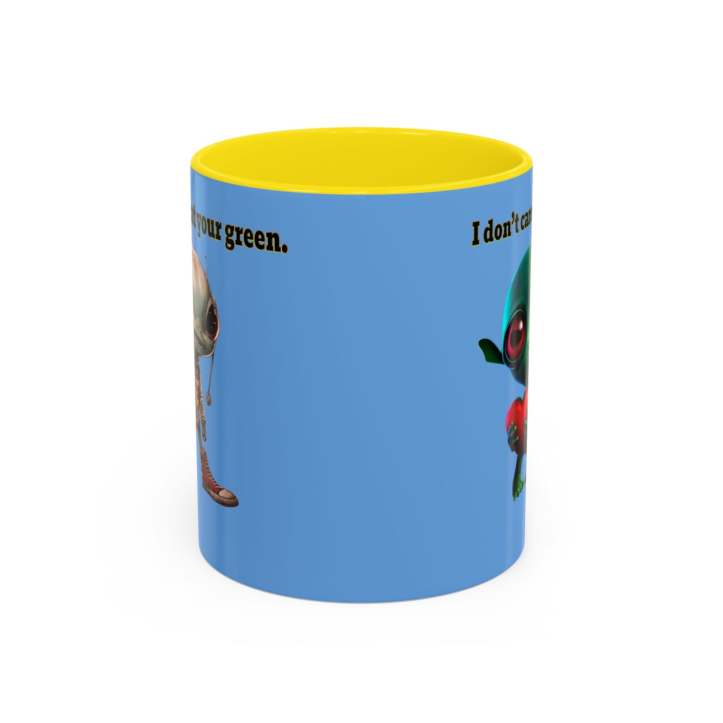 I don't care that your grey - Accent Mug (light blue)