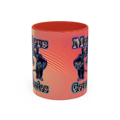 em cee squared - Accent Mug (yellow-orange wave)