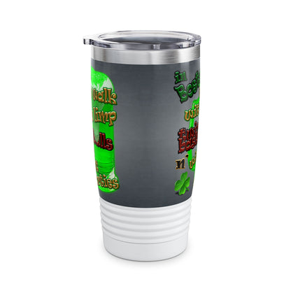 celtics logo - Ringneck Tumbler, 20oz (grey-light grey)