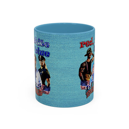 rw&b lives matter - Accent Mug (faded blue)