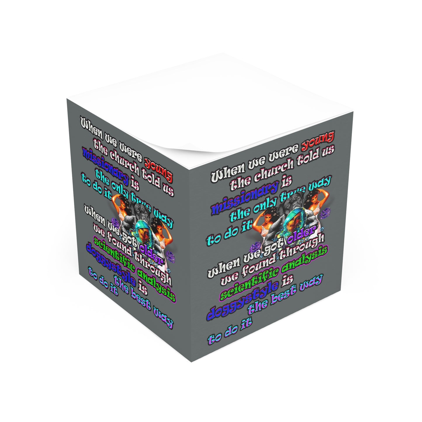 doggystyle - note cube (dark grey)