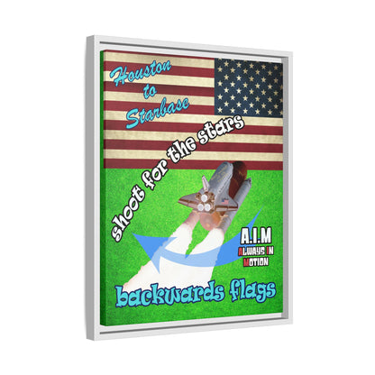 shoot for the stars - framed canvas art (green turf)